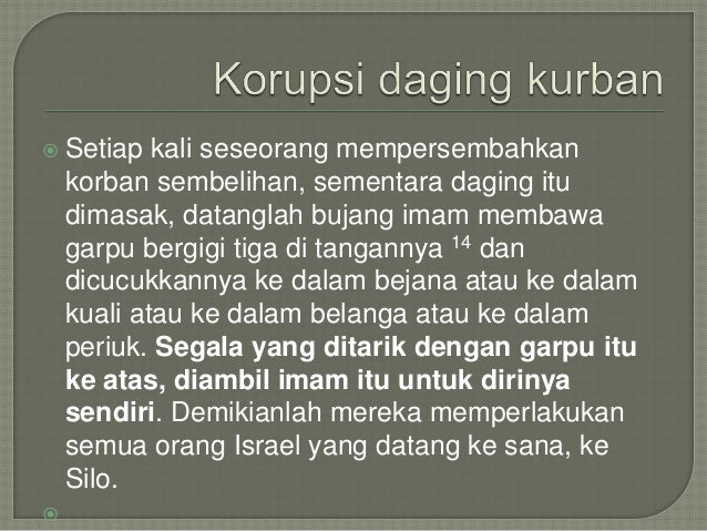 Korupsi Dalam Alkitab