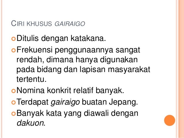 Kosakata bahasa jepang