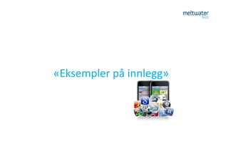 «Eksempler på innlegg»
 