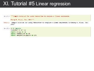 XI. Tutorial #5 Linear regression
 