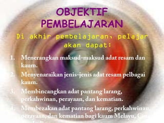 OBJEKTIF
PEMBELAJARAN
 