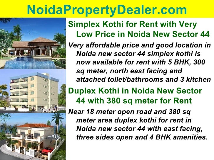 Duplex Kothi for Rent in Noida Sector 44