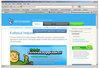 Kirjautuminen palvelun hallintaan