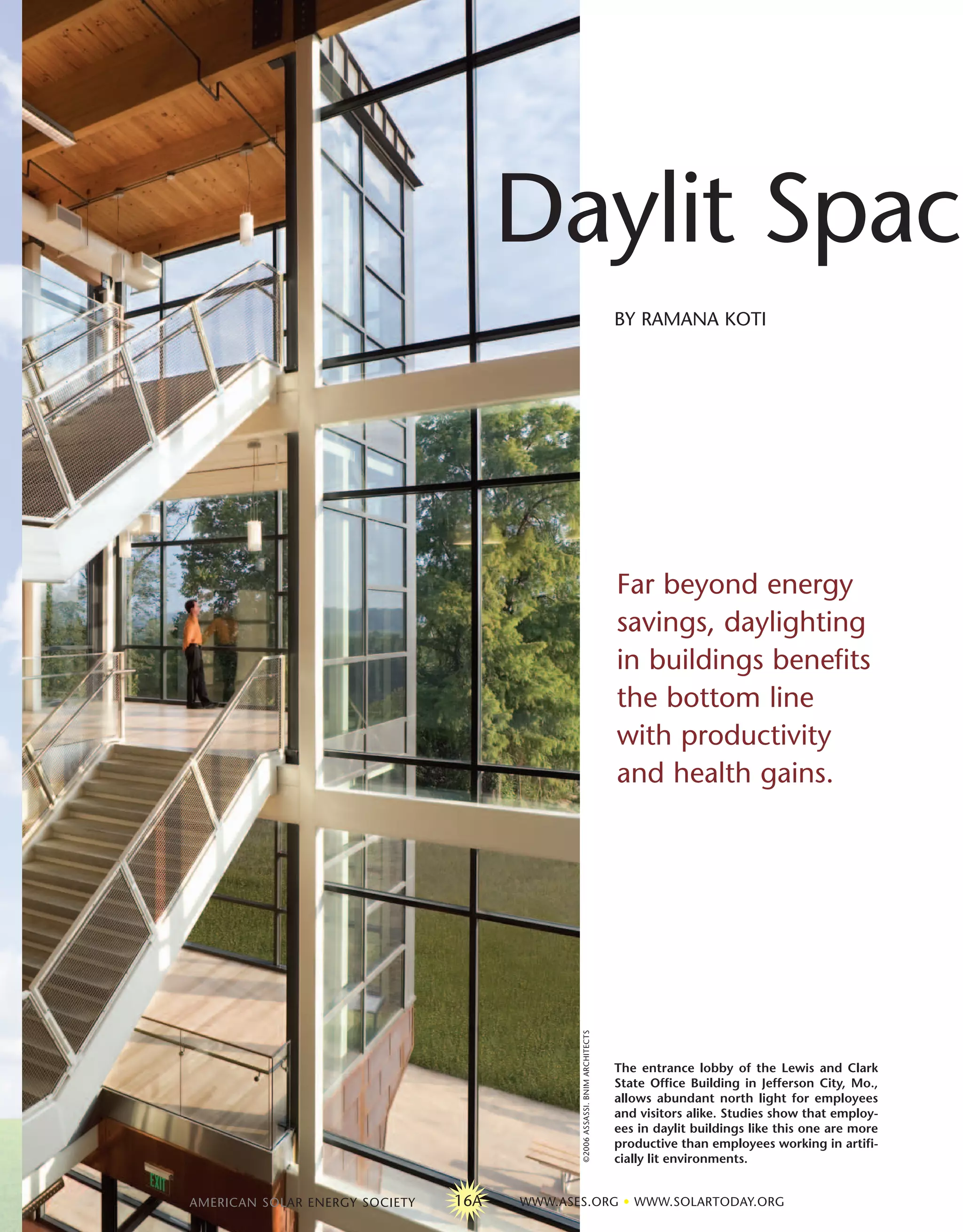 Daylit Spaces, Productive Places