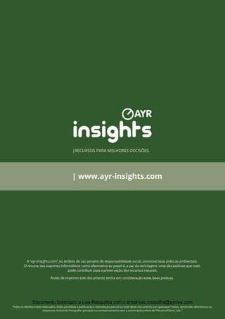 B2B Brand Management
www.ayr-insights.com 2
1
Documento licenciado a Luis Rasquilha com o email luis.rasquilha@ayrww.com
 