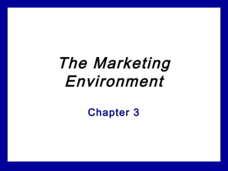 The Marketing
Environment
Chapter 3
 