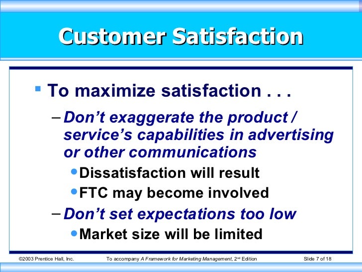 Customer satisfaction definition by kotler