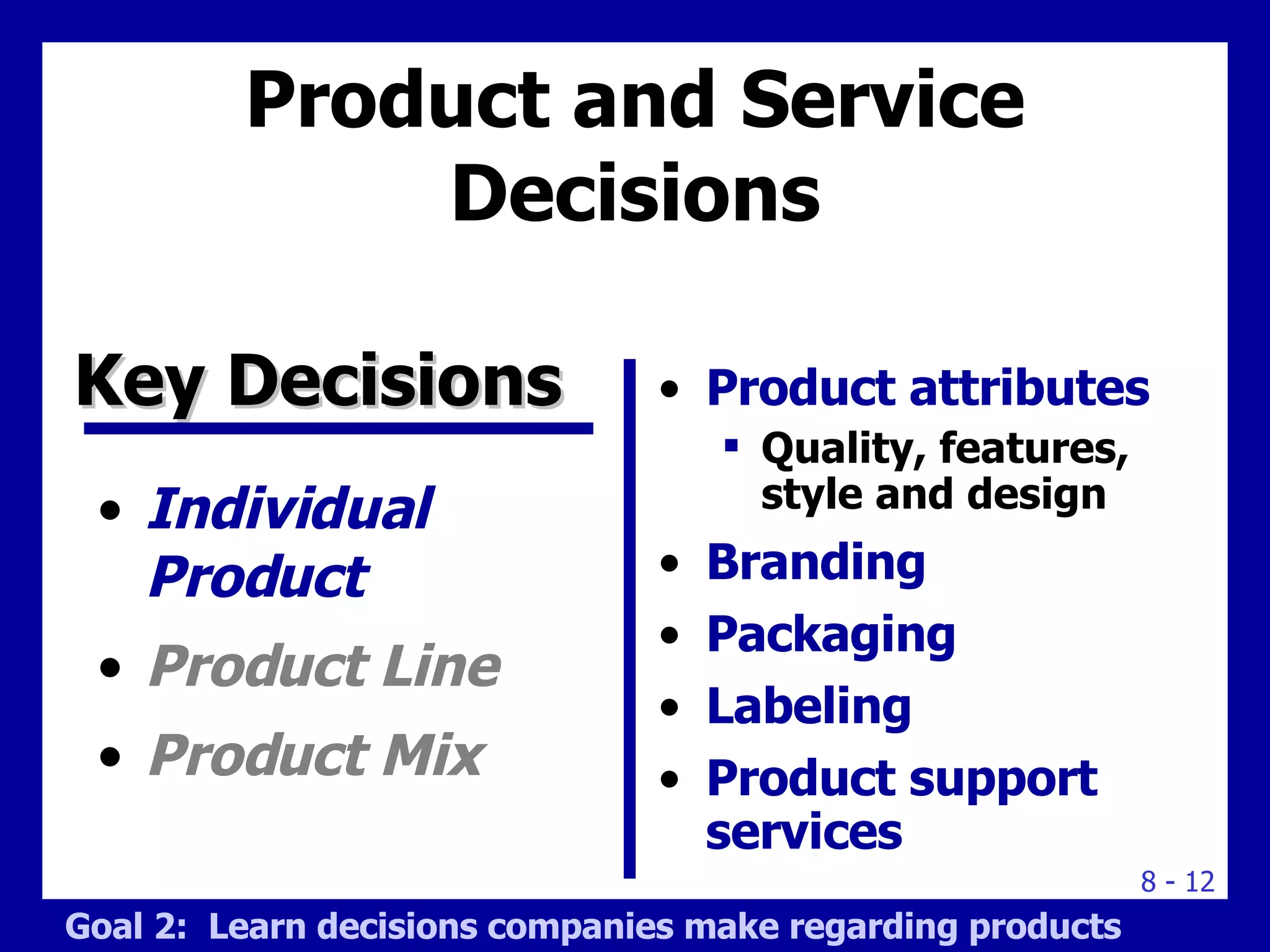 Product, Services, and Branding Strategy | PPT