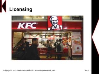 Licensing
Copyright © 2011 Pearson Education, Inc. Publishing as Prentice Hall 18-12
 