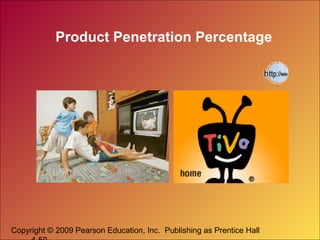Copyright © 2009 Pearson Education, Inc. Publishing as Prentice Hall
Product Penetration Percentage
 