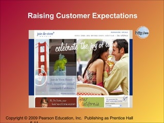 Copyright © 2009 Pearson Education, Inc. Publishing as Prentice Hall
Raising Customer Expectations
 