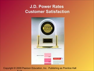 Copyright © 2009 Pearson Education, Inc. Publishing as Prentice Hall
J.D. Power Rates
Customer Satisfaction
 