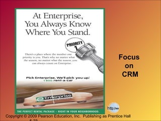 Copyright © 2009 Pearson Education, Inc. Publishing as Prentice Hall
Focus
on
CRM
 