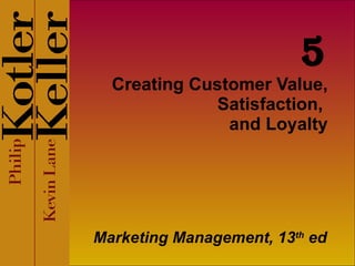 Creating Customer Value, Satisfaction,  and Loyalty Marketing Management, 13 th  ed 5 