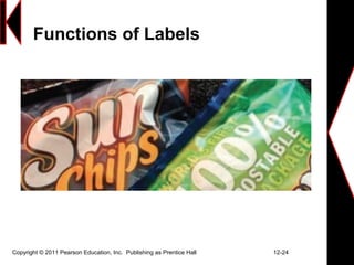 Functions of Labels
Copyright © 2011 Pearson Education, Inc. Publishing as Prentice Hall 12-24
 