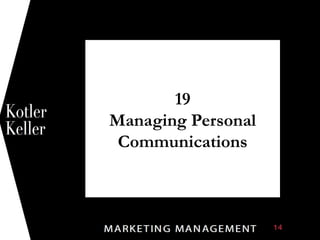 19
Managing Personal
Communications
1
 