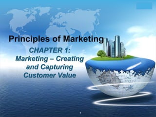 LOGO
CHAPTER 1:
Marketing – Creating
and Capturing
Customer Value
Principles of Marketing
1
 