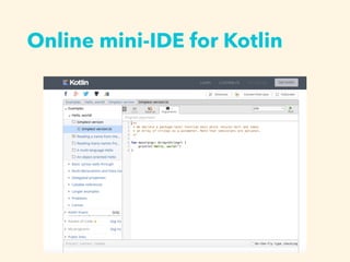 Online mini-IDE for Kotlin
 