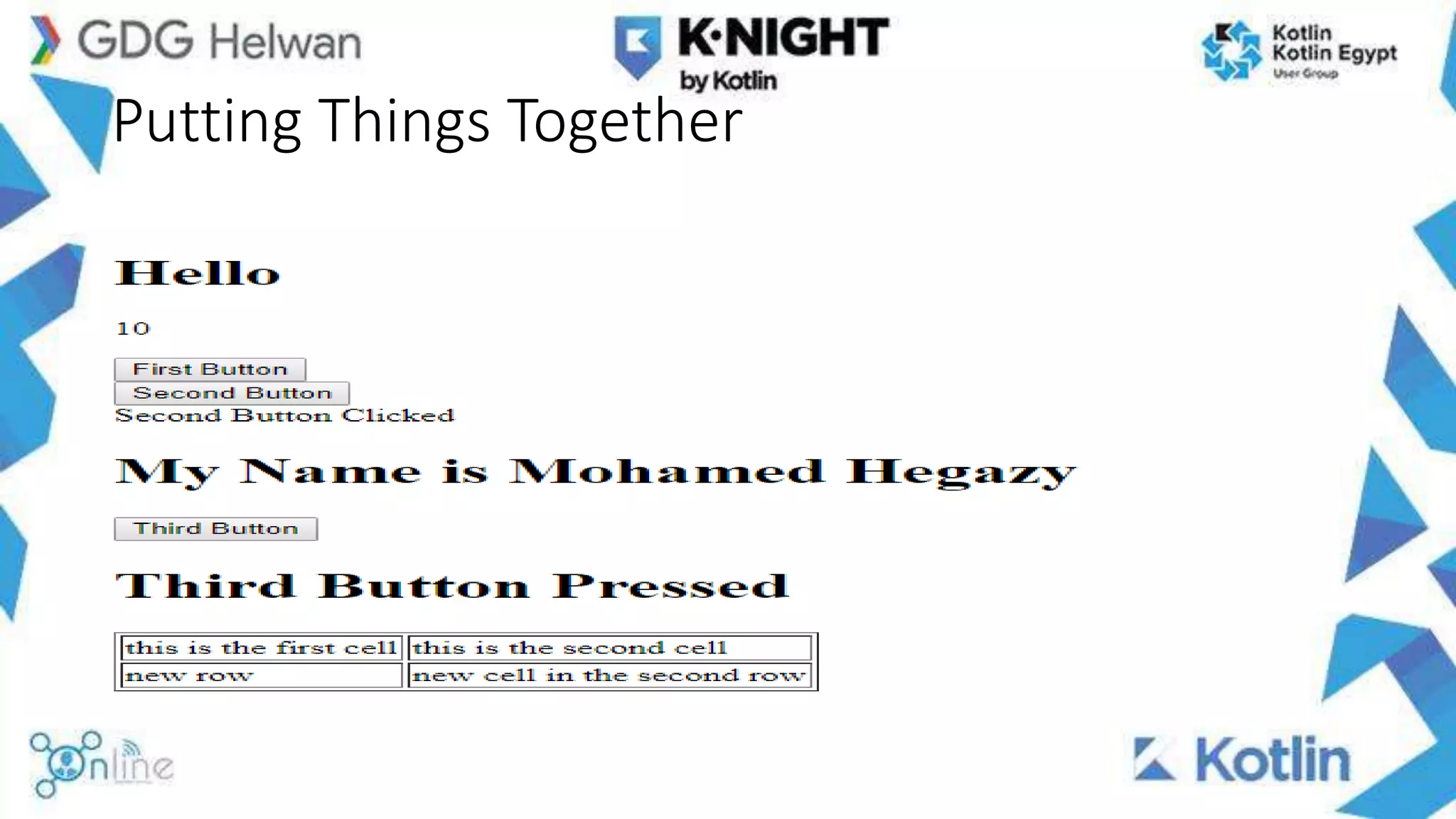 Putting Things Together
 