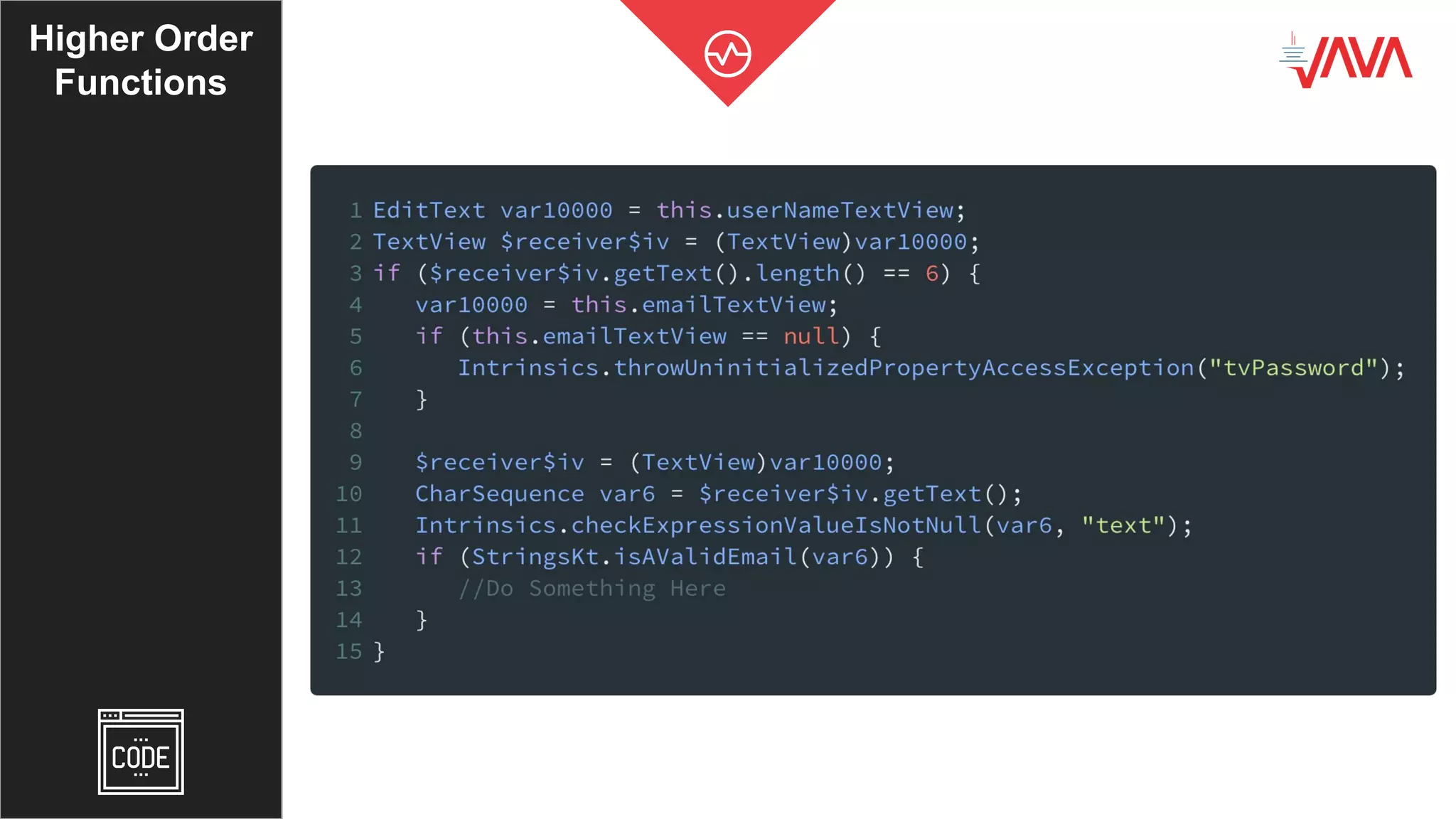 Higher Order
Functions
 