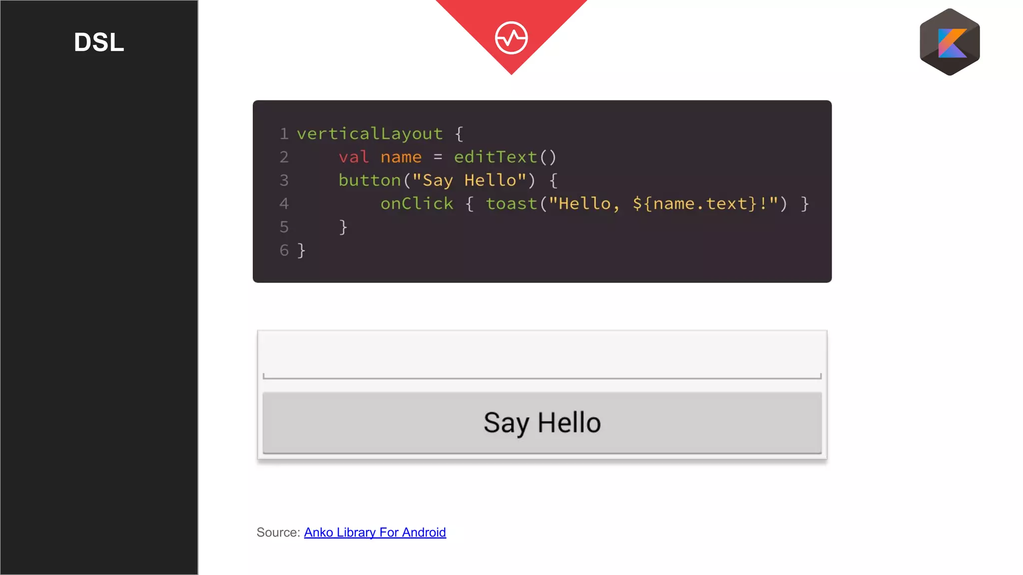 DSL
Source: Anko Library For Android
 