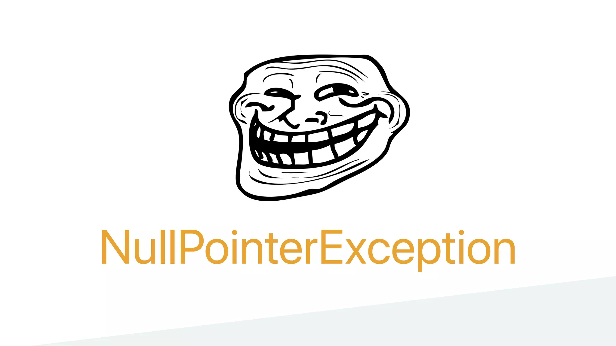 NullPointerException
 