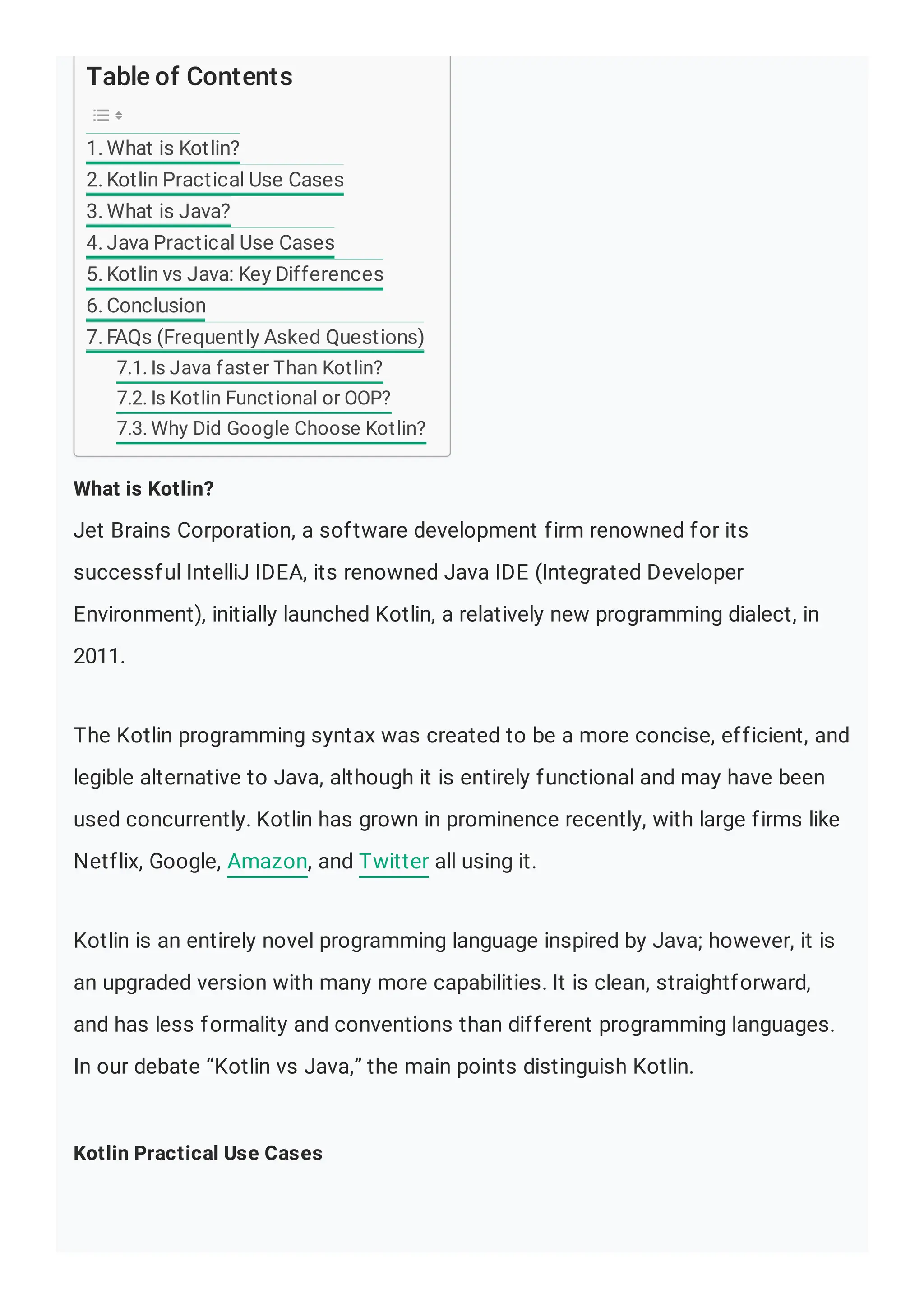 Kotlin vs Java: Choosing The Right Language | PDF