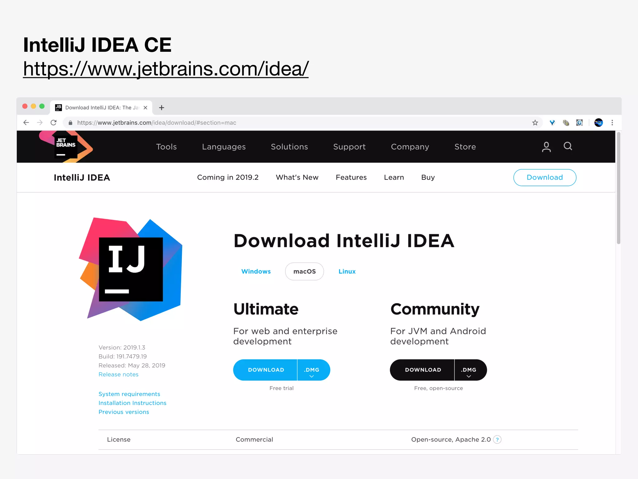 IntelliJ IDEA CE 
https://www.jetbrains.com/idea/
 