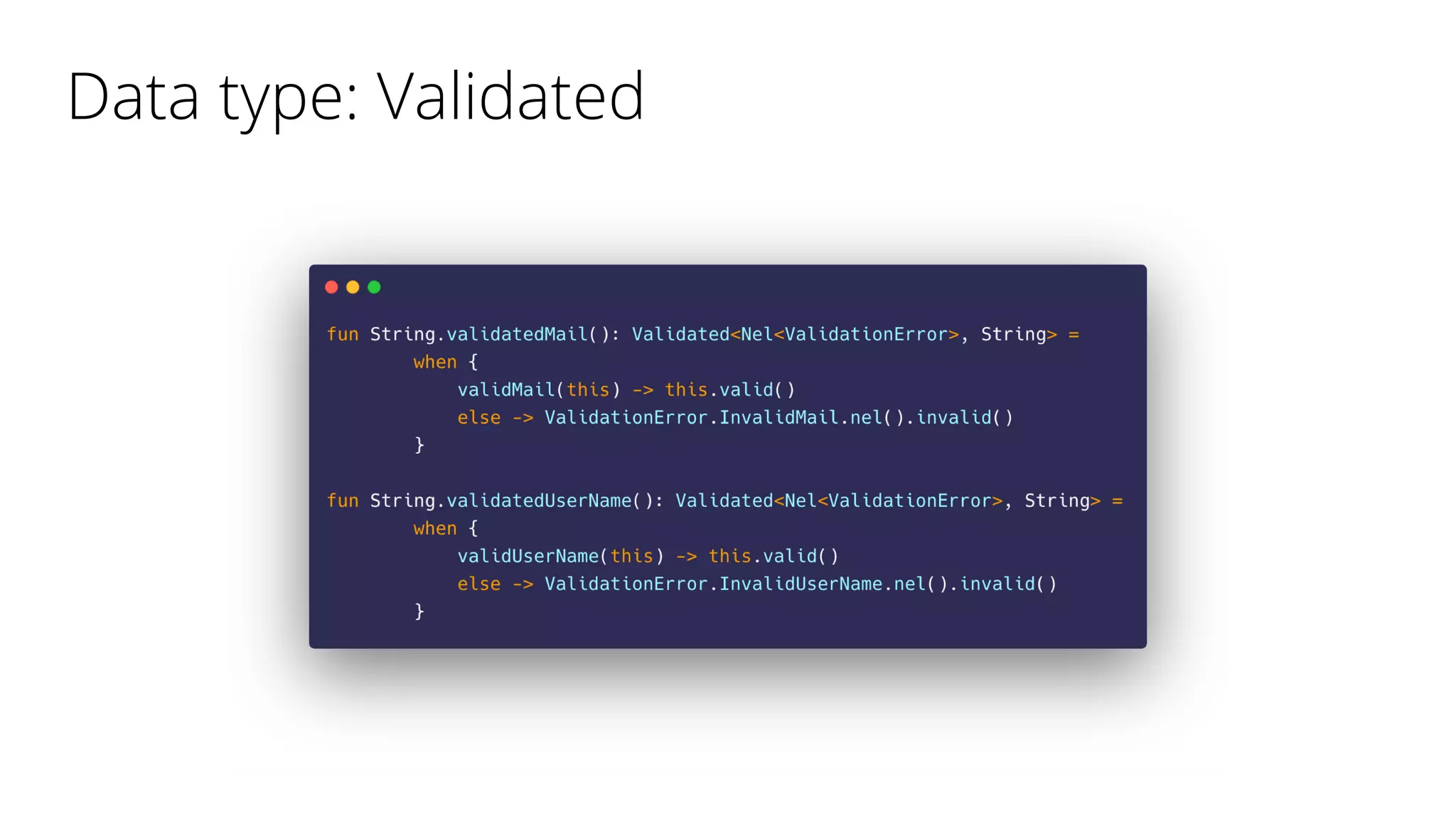 Data type: Validated
 
