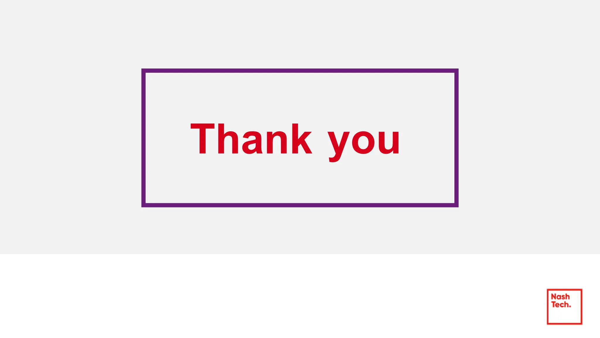 Thank you
 