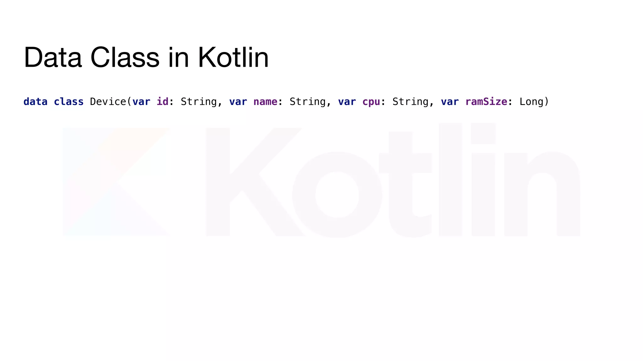 Operations with data array
List<Device> qualcommCpuDevices = new ArrayList<>();
for (Device device : devices)
if (device.getCpu().equals("Qualcomm"))
qualcommCpuDevices.add(device);
List<Device> largeRamQualcommDevices = new ArrayList<>();
for (Device device : qualcommCpuDevices)
if (isLargeRamDevice(device))
largeRamQualcommDevices.add(device);
List<String> deviceNames = new ArrayList<>();
for (Device device : largeRamQualcommDevices)
deviceNames.add(device.getName());
 