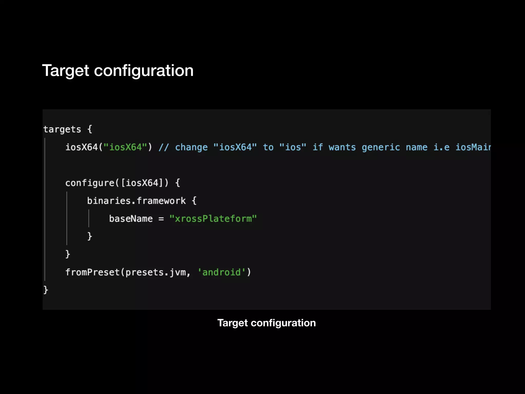 Target conﬁguration Target conﬁguration 