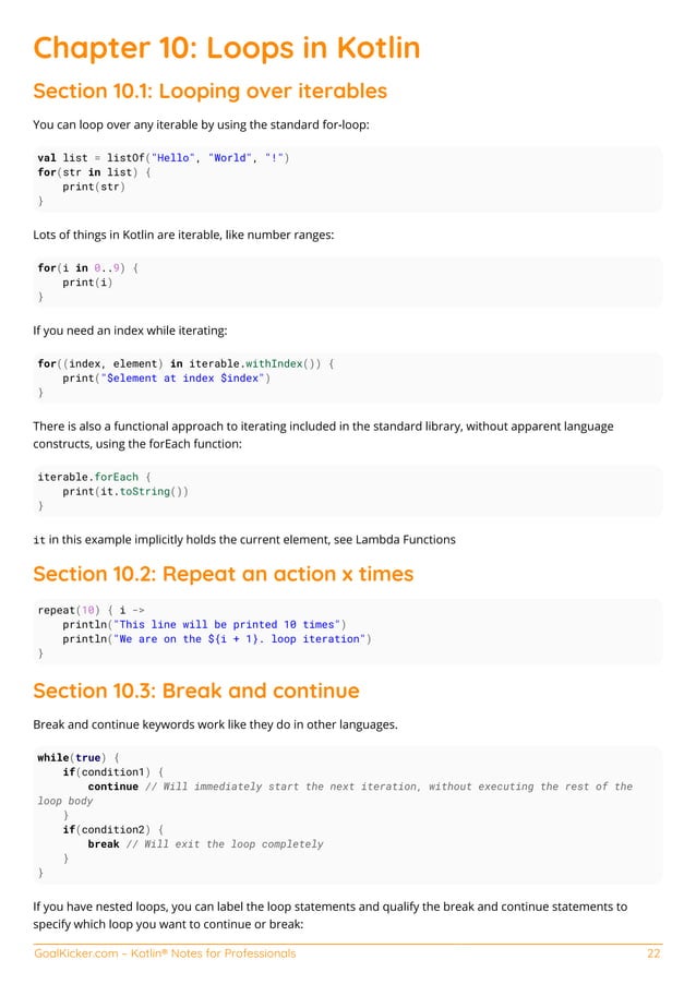 Kotlin notes for professionals | PDF