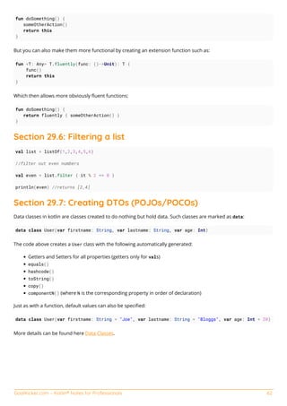 Kotlin notes for professionals | PDF