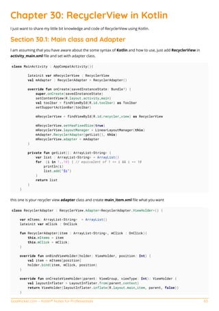 Kotlin notes for professionals | PDF