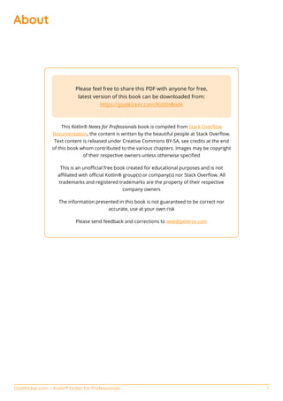 Kotlin notes for professionals | PDF