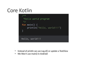 kotlin programming language for android projects | PPTX