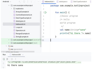 kotlin programming language for android projects | PPTX