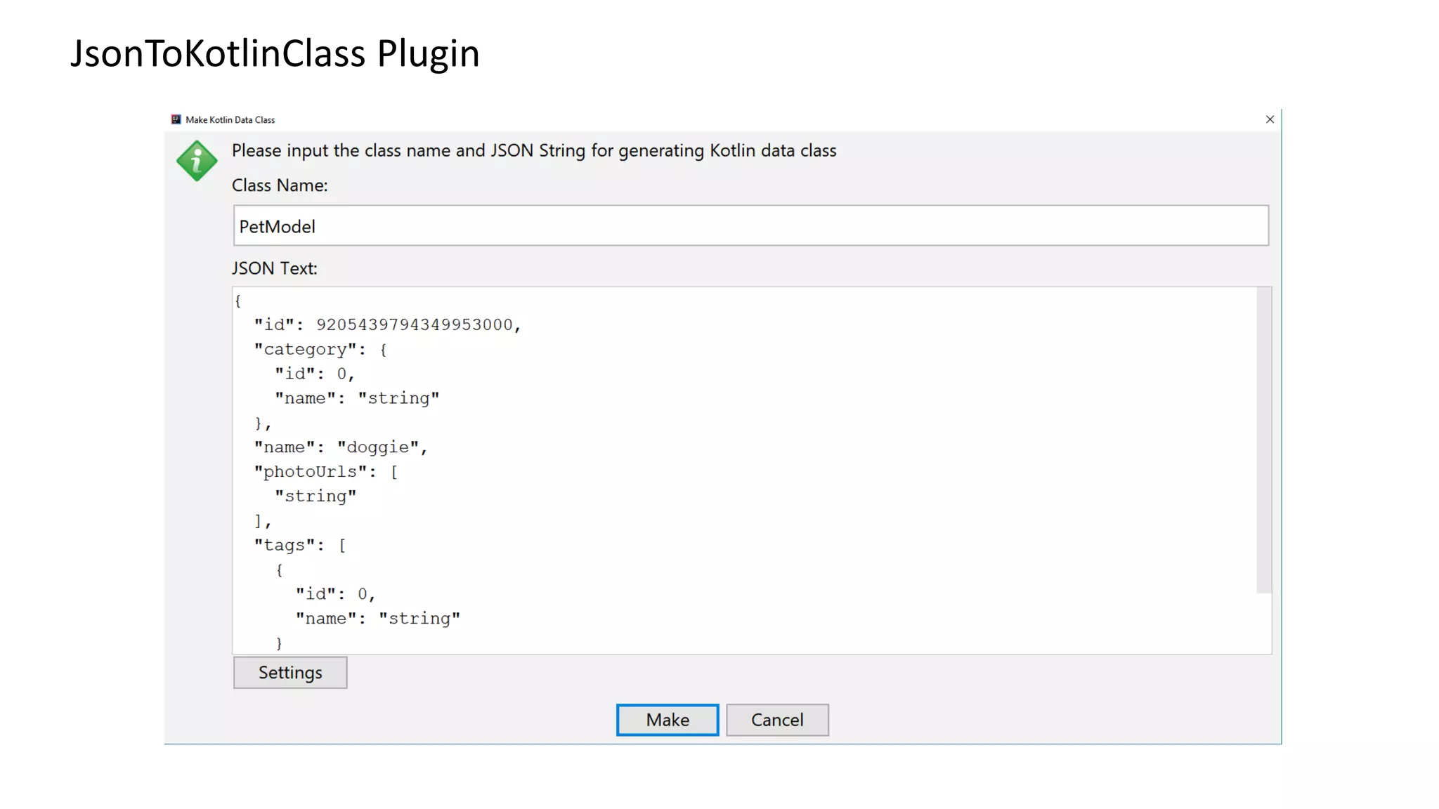 JsonToKotlinClass Plugin 
