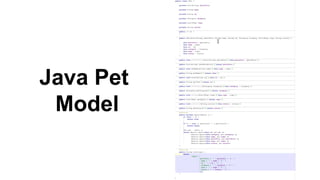 Java Pet
Model
 