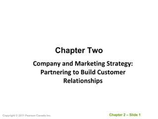 Chapter Two Company and Marketing Strategy: Partnering to Build Customer Relationships 