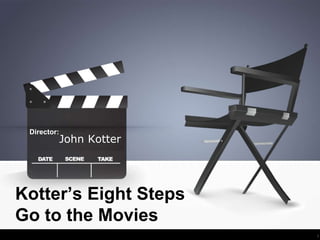 Director:
John Kotter
Kotter’s Eight Steps
Go to the Movies
 