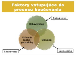 Faktory vstupujúce do
       procesu koučovania

                      Spätná väzba




Spätná väzba               Spätná väzba
 