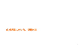 7
広域派遣に向けた、初動対応
 