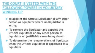 Voluntary winding up. | PPT