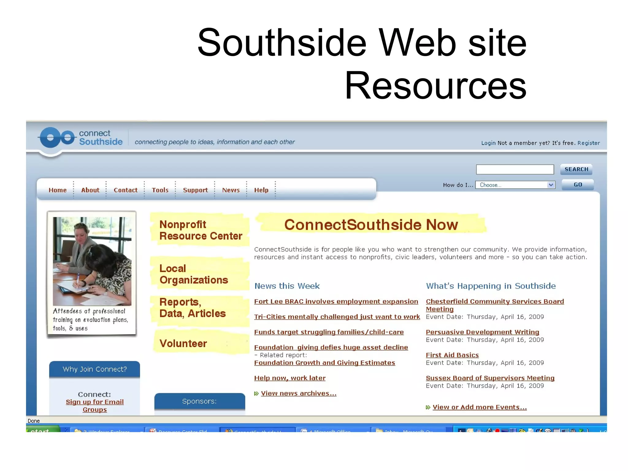 Southside Web site Resources