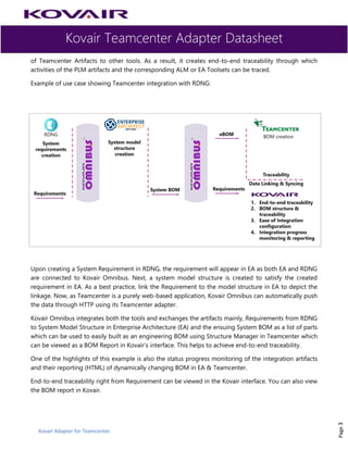 Teamcenter Integration Adapter - Datasheet