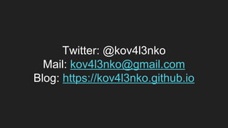 Dima Kovalenko - Modern SSL Pinning