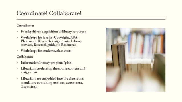 Faculty-Librarian collaboration | PDF | Education