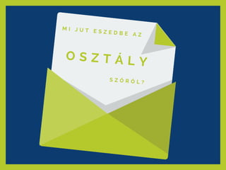 M I J U T E S Z E D B E A Z        
S Z Ó R Ó L ?        
O S Z T Á L Y        
 